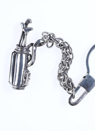 Retro Mexican sterling silver golf bag keychain - Estate Fresh Austin