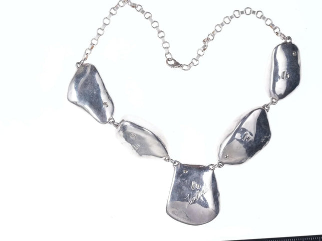 Retro Modernist Freeform Sterling necklace - Estate Fresh Austin