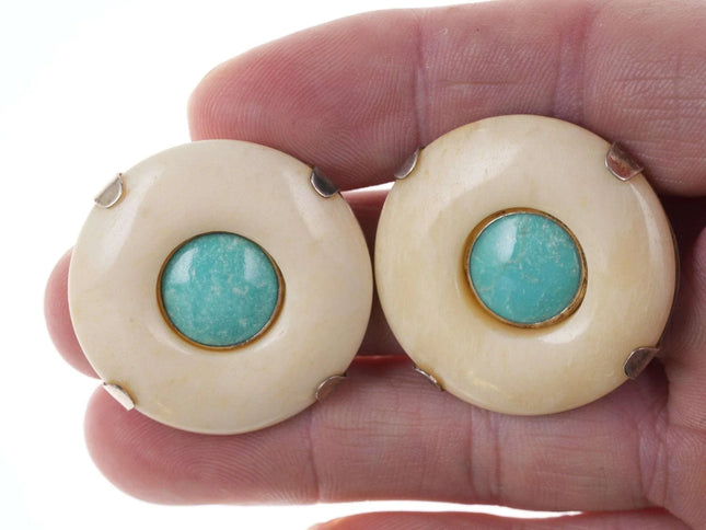 Retro Modernist multi-stone sterling earrings - Estate Fresh Austin