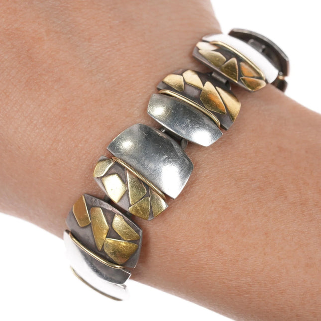 Retro Robert Farrell 24k gold 18k/sterling shibuichi post modernist bracelet - Estate Fresh Austin