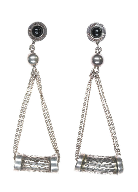 Retro Sergio Bustamante Mexican modernist sterling dangle earrings - Estate Fresh Austin