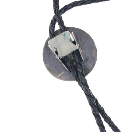 Retro southwestern sterling abalone bolo tie - Estate Fresh Austin