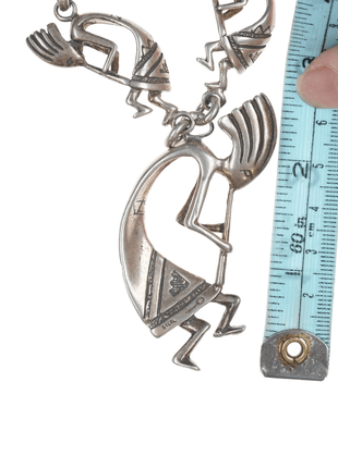 Retro Southwestern sterling kokopelli nekclace - Estate Fresh Austin