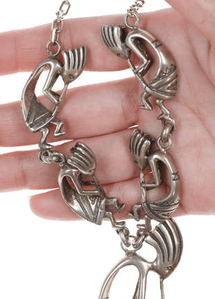 Retro Southwestern sterling kokopelli nekclace - Estate Fresh Austin