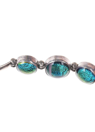 Retro sterling art glass bracelet - Estate Fresh Austin