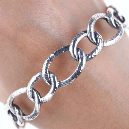 Retro Sterling Chain link bangle - Estate Fresh Austin