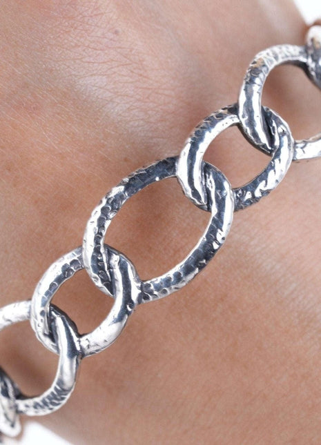 Retro Sterling Chain link bangle - Estate Fresh Austin