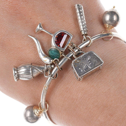 Retro sterling charm bracelet - Estate Fresh Austin