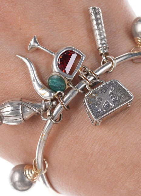 Retro sterling charm bracelet - Estate Fresh Austin