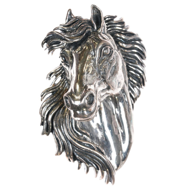 Retro Sterling Horse belt buckle - Estate Fresh Austin