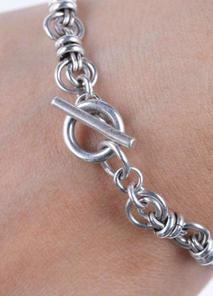 Retro Sterling link toggle bracelet - Estate Fresh Austin