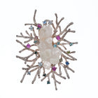 Retro Sterling Ruby, Sapphire, Crystal Freform Modernist pendant - Estate Fresh Austin