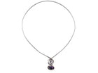 Retro sterling silver amethyst necklace - Estate Fresh Austin