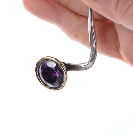 Retro sterling silver amethyst necklace - Estate Fresh Austin