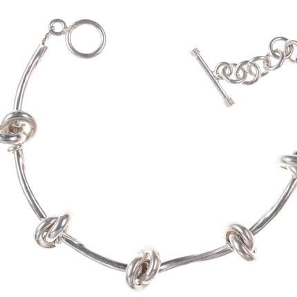 Retro Sterling silver knot bracelet - Estate Fresh Austin