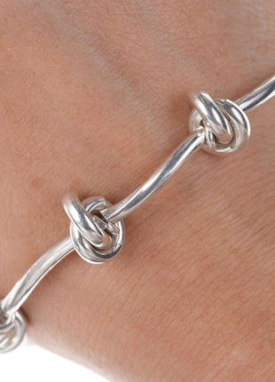 Retro Sterling silver knot bracelet - Estate Fresh Austin