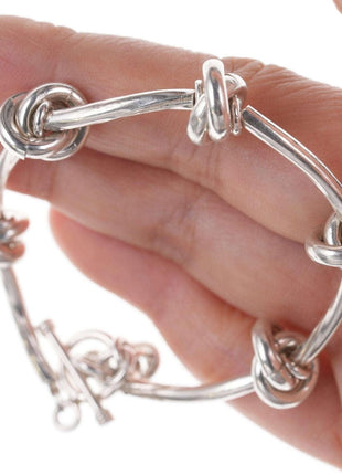 Retro Sterling silver knot bracelet - Estate Fresh Austin