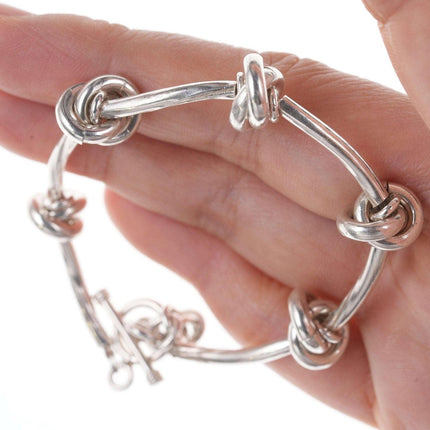 Retro Sterling silver knot bracelet - Estate Fresh Austin