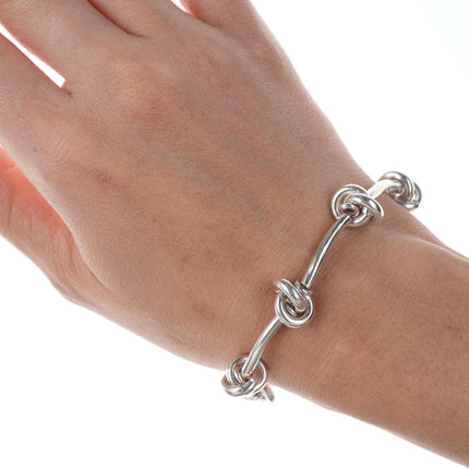 Retro Sterling silver knot bracelet - Estate Fresh Austin