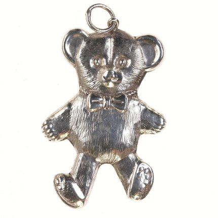 Retro Sterling silver Teddy bear pendant - Estate Fresh Austin