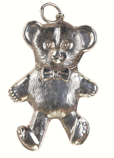 Retro Sterling silver Teddy bear pendant - Estate Fresh Austin