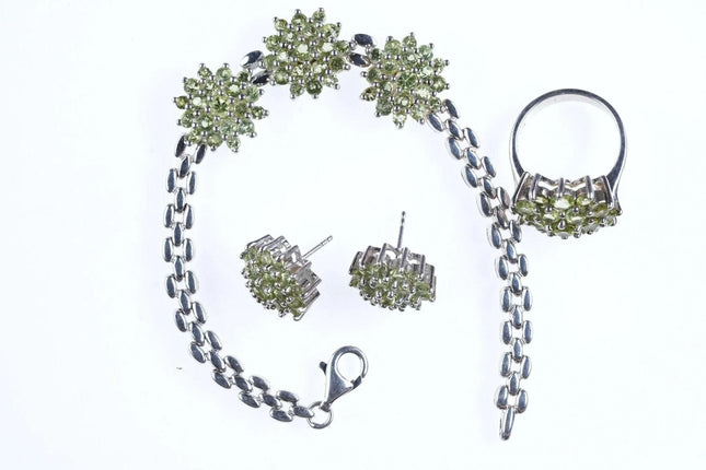 Retro STS Sterling/rhinestone jewelry set - Estate Fresh Austin