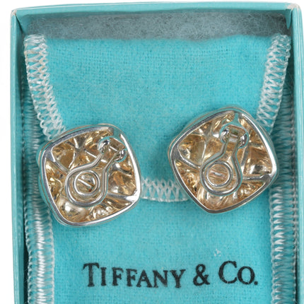 Retro Tiffany 18k/Sterling clip on earrings - Estate Fresh Austin