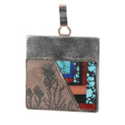Ric Laselute Zuni sterling silver inlay necklace pendant - Estate Fresh Austin