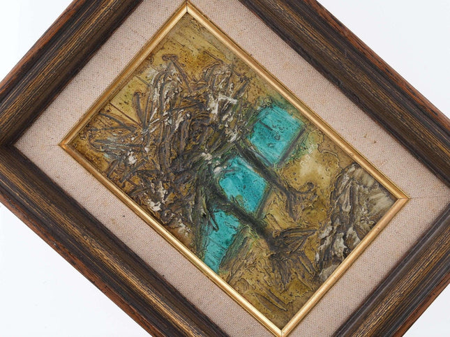 Rider Mid Century Modern Impasto Oil on board - Estate Fresh Austin