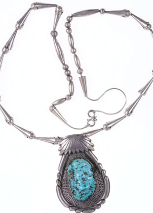 Robert and Bernice Leekya Zuni Sterling and turquoise necklace - Estate Fresh Austin