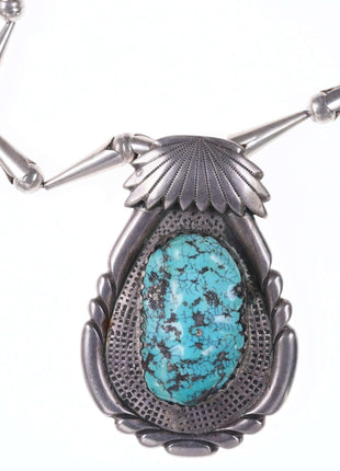 Robert and Bernice Leekya Zuni Sterling and turquoise necklace - Estate Fresh Austin