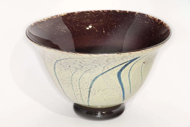 Robin Smith & Jeff Walker British Studio Art Glass Footed Bowl - Estate Fresh Austin