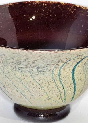 Robin Smith & Jeff Walker British Studio Art Glass Footed Bowl - Estate Fresh Austin