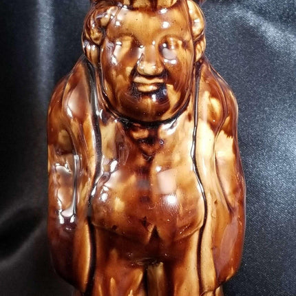 Rockingham Bottle Antique Toby Flask pottery Coachman c.1880 - Estate Fresh Austin