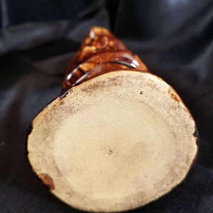 Rockingham Bottle Antique Toby Flask pottery Coachman c.1880 - Estate Fresh Austin