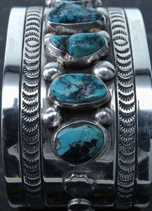 Ron Tom Navajo Sterling Silver Turquoise Cuff Bracelet - Estate Fresh Austin