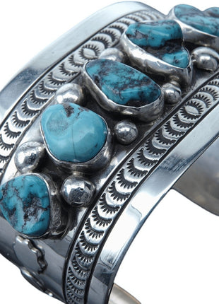 Ron Tom Navajo Sterling Silver Turquoise Cuff Bracelet - Estate Fresh Austin