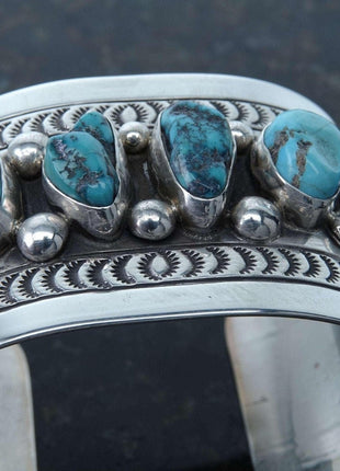 Ron Tom Navajo Sterling Silver Turquoise Cuff Bracelet - Estate Fresh Austin