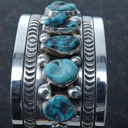 Ron Tom Navajo Sterling Silver Turquoise Cuff Bracelet - Estate Fresh Austin
