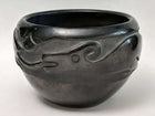 Rose Gonzales (1900-1989), San Ildefonso Pueblo Wide Bowl with Carved Avanyu - Estate Fresh Austin