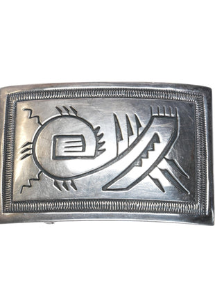 Roy Vandever Navajo Sterling belt buckle - Estate Fresh Austin