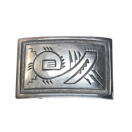 Roy Vandever Navajo Sterling belt buckle - Estate Fresh Austin