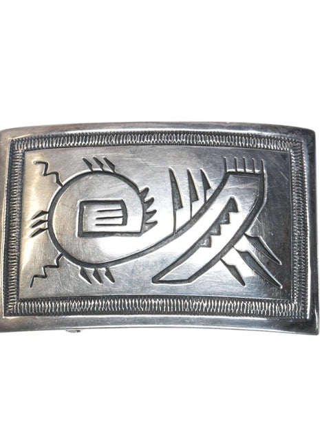 Roy Vandever Navajo Sterling belt buckle - Estate Fresh Austin