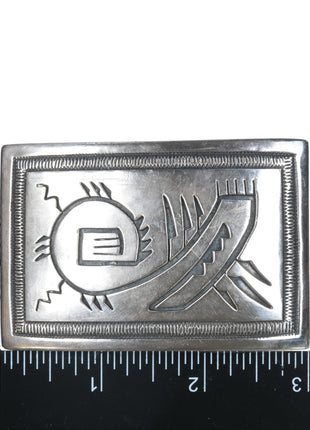 Roy Vandever Navajo Sterling belt buckle - Estate Fresh Austin