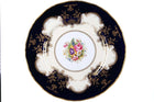 Royal Worcester Hand painted artist signed dinner plate with cobalt rim - Estate Fresh Austin