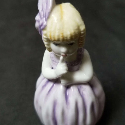 Royal Worcester Hush Figural Candle Snuffer 1976 3 5/8" - Estate Fresh Austin