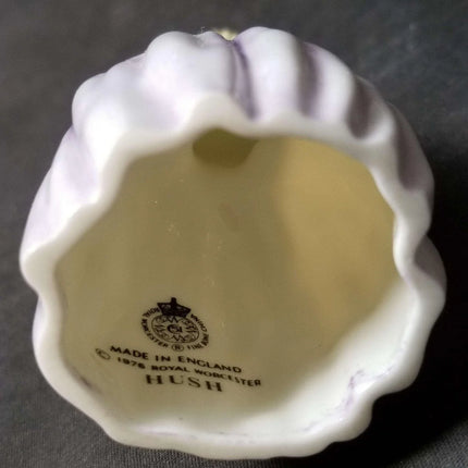 Royal Worcester Hush Figural Candle Snuffer 1976 3 5/8" - Estate Fresh Austin