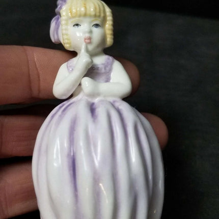 Royal Worcester Hush Figural Candle Snuffer 1976 3 5/8" - Estate Fresh Austin