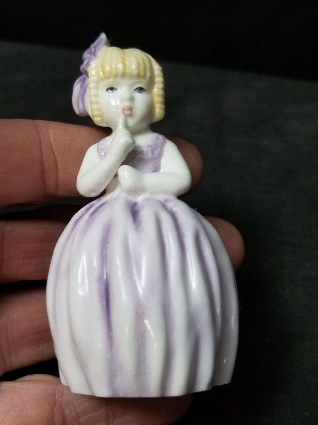 Royal Worcester Hush Figural Candle Snuffer 1976 3 5/8" - Estate Fresh Austin
