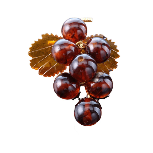 Russian Baltic Amber Grape Cluster Brooch pin - Estate Fresh Austin